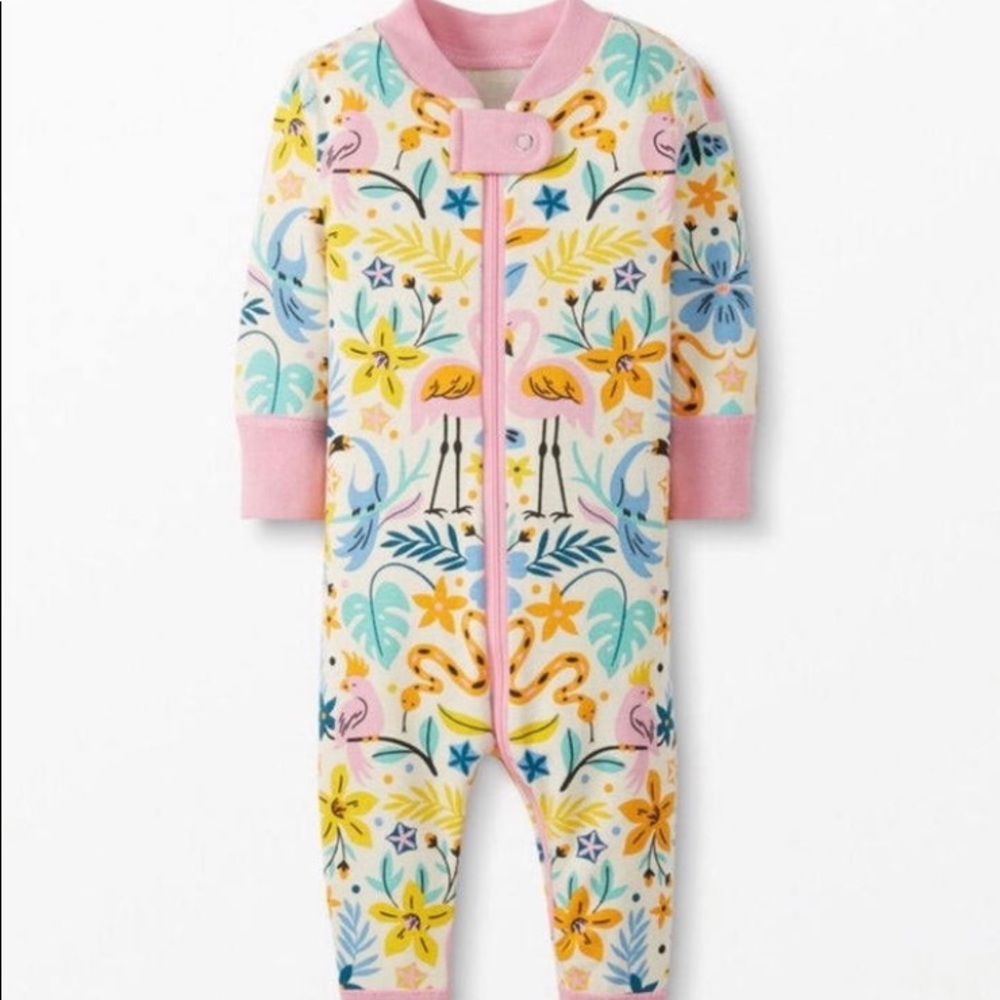NWT Baby Zip Sleeper Flamingo Floral 2T